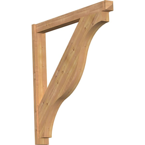 Ekena Millwork Funston Arts & Crafts Smooth Outlooker, Western Red Cedar, 5 1/2"W x 48"D x 48"H OUT06X48X48FST03SWR - main